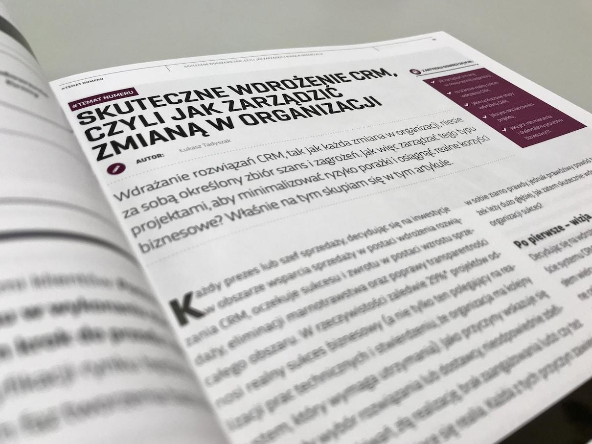 Skuteczne wdrożenie CRM, czyli jak zarządzić zmianą w organizacji w “Nowej Sprzedaży”