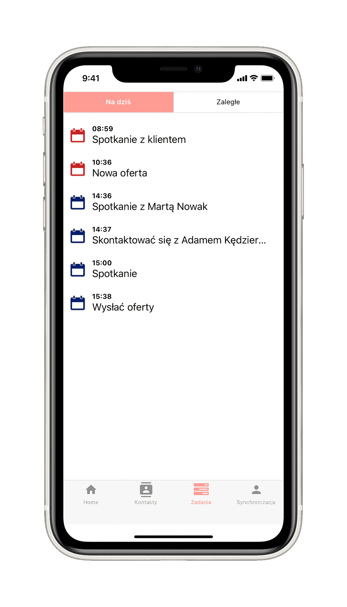 Aplikacja CRM - zadania.