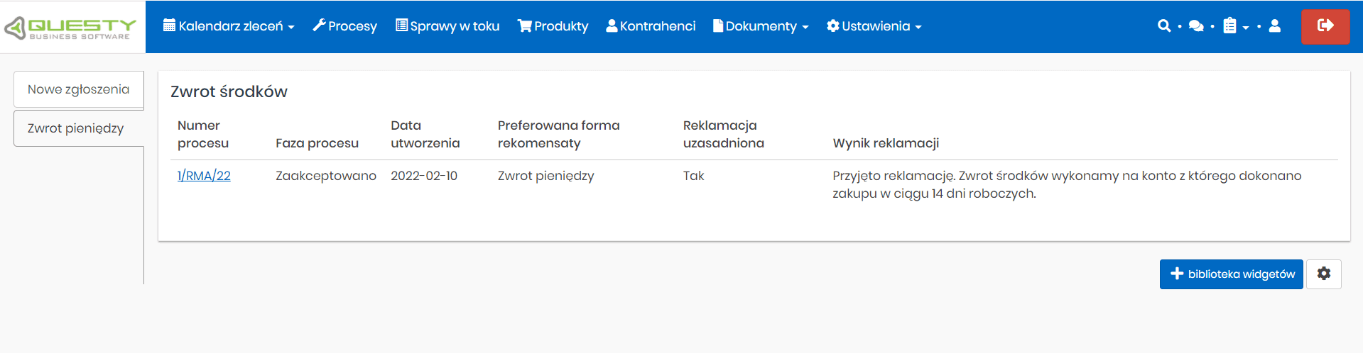 Panel kierownika w obsłudze reklamacji online