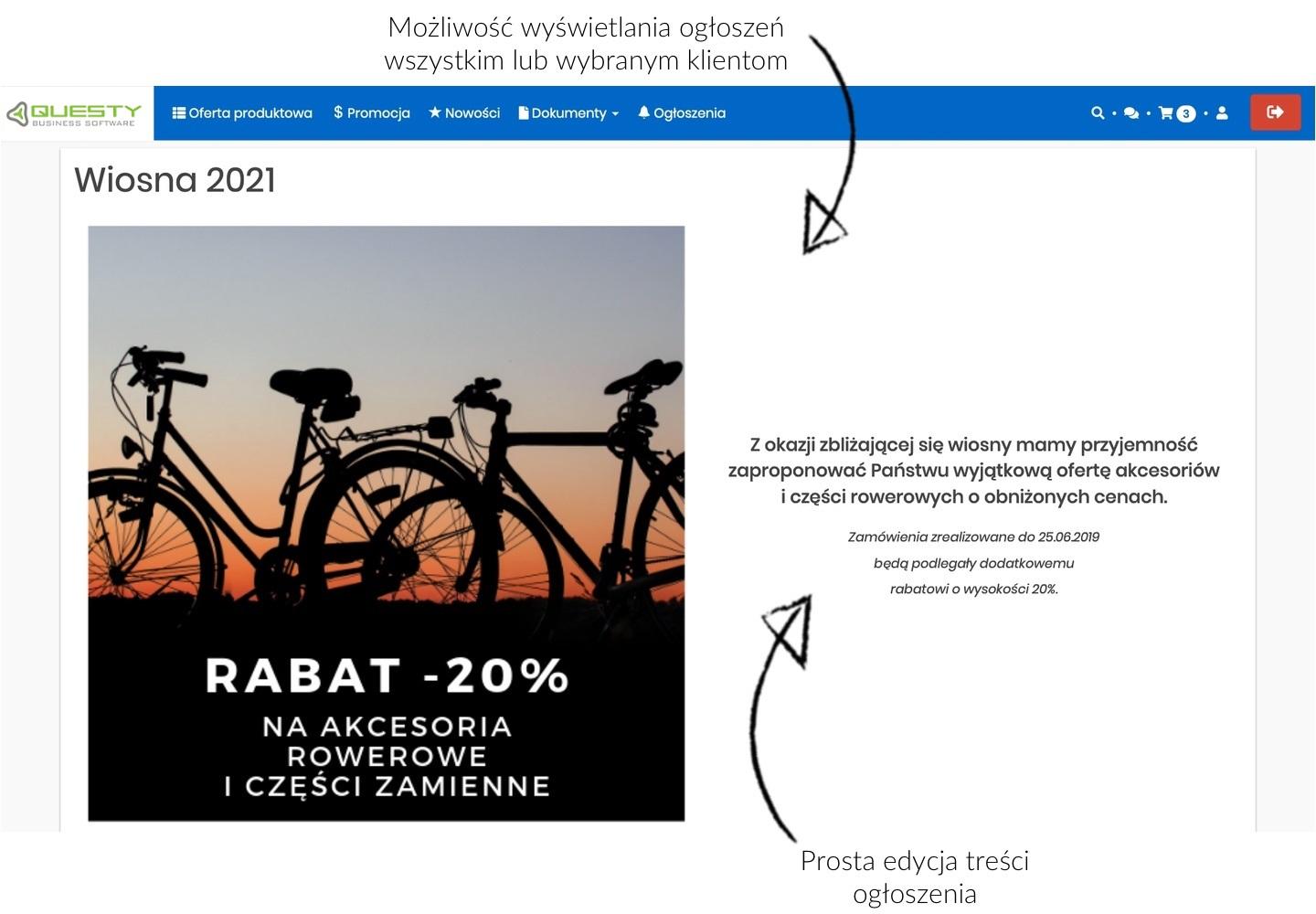 Ogłoszenia i aktualności w systemie B2B - zadbaj o profesjonalną komunikację z klientami