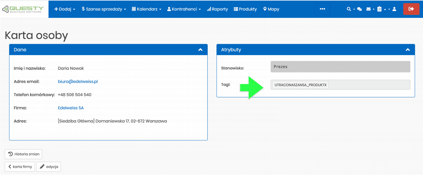 Zarządzanie utraconą szansą sprzedaży w platformie CRM